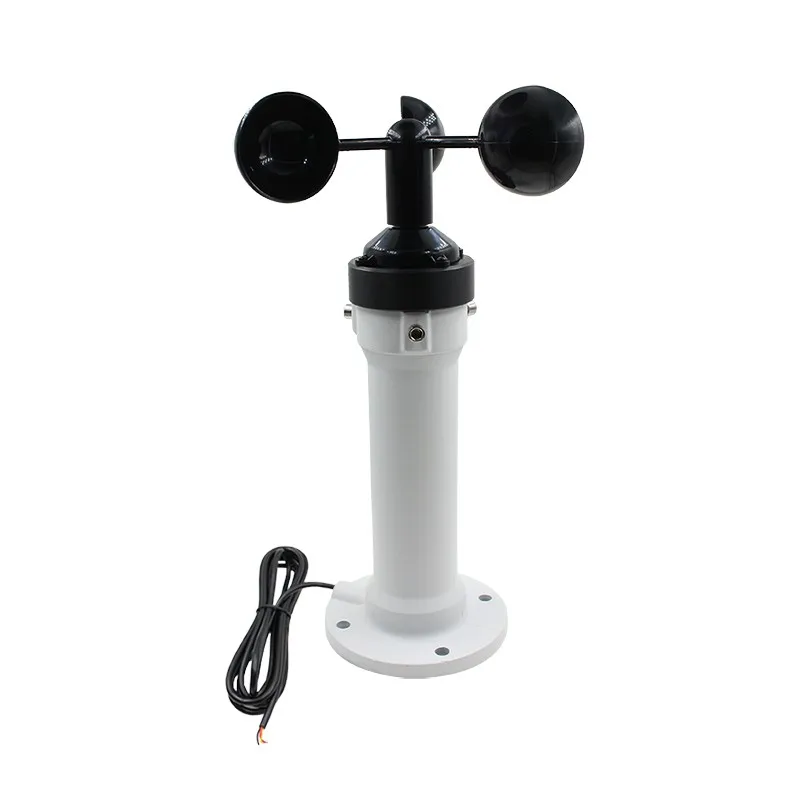 Wind speed and direction sensor Outdoor weather monitoring RS485 transmitter Measurement crane Three cup anemometer