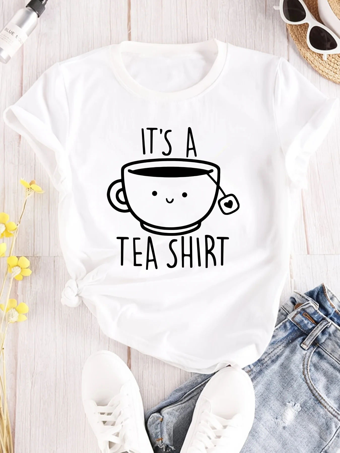 Women'S Casual Crew Neck T-Shirt Fashion Tee with 