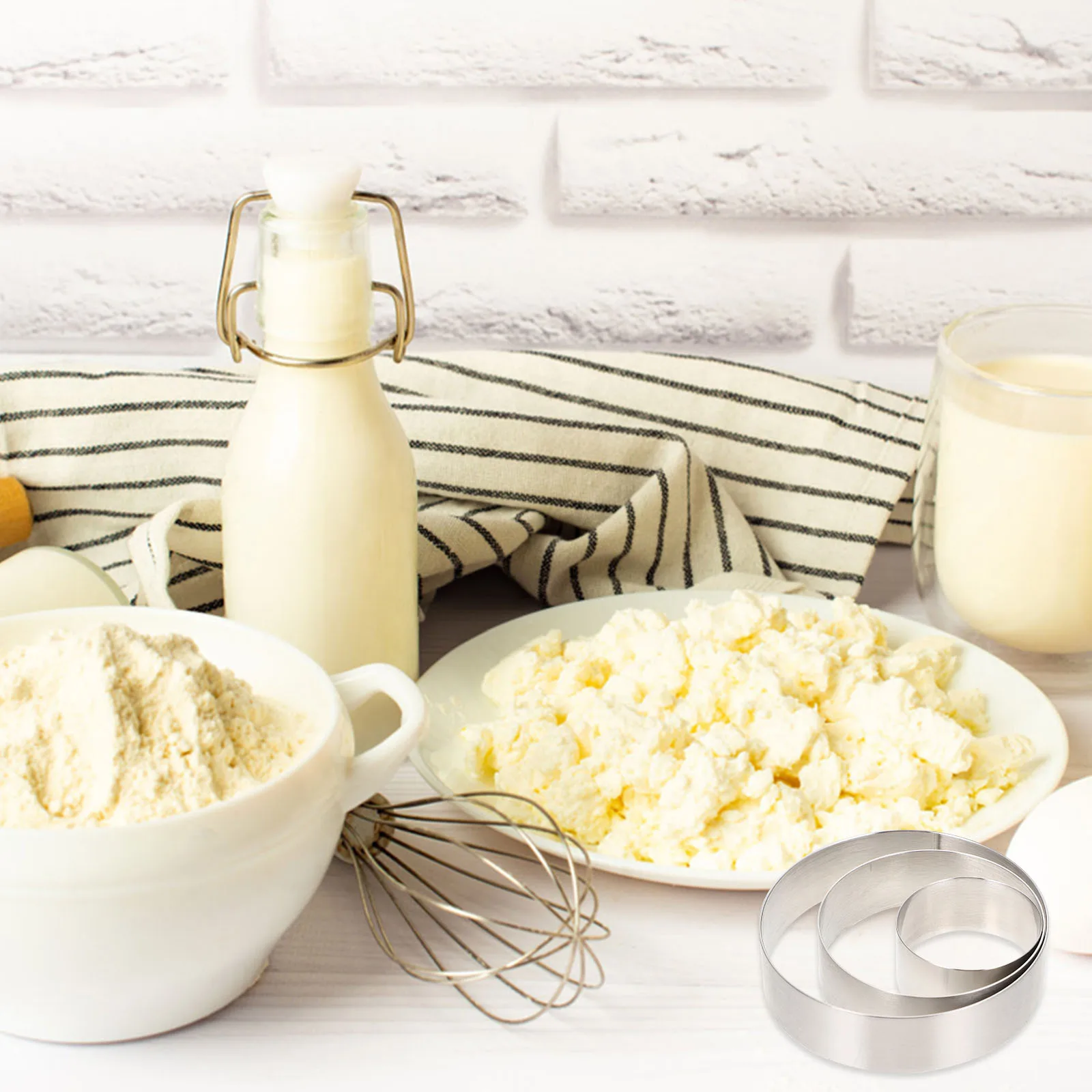 

3Pcs Stainless Steel Mousse Rings Creative Cake Mold Set Easy Demould Baking Tools Cookie Cutter Cake Decorating Supplies