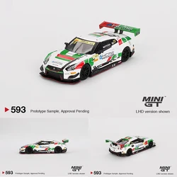 PreSale MINIGT 593 1:64 GTR R35 KCMG 2018 Diecast Model Collection Toys