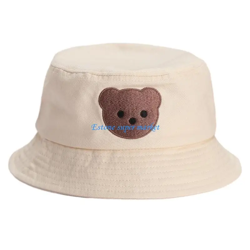 

090b милый шаблон медведя, детская шляпа, шляпа, открытая шляпа рыбака для мальчиков для девочек