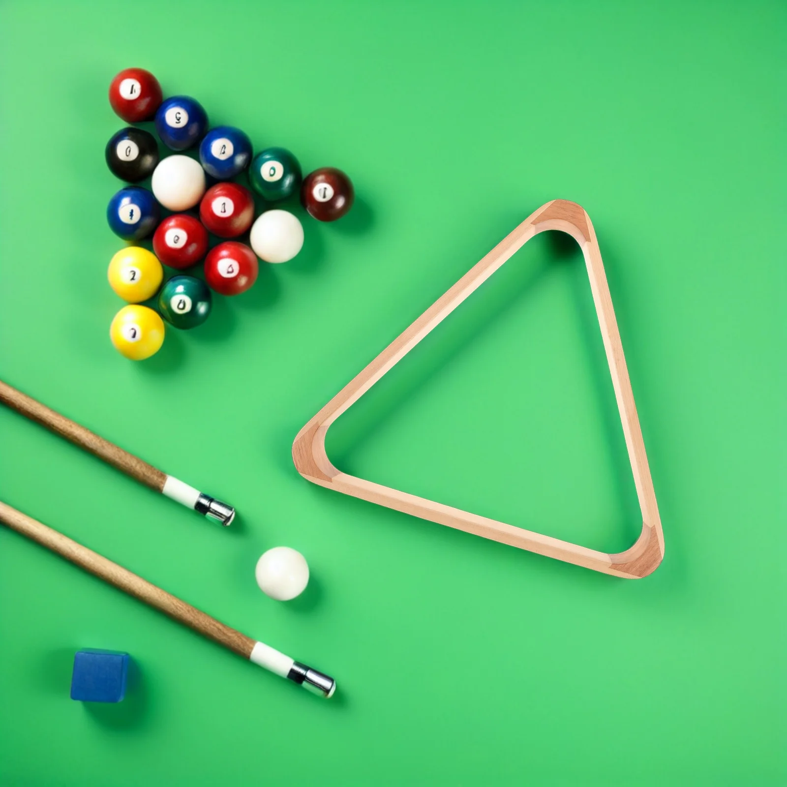 2Pcs Solid Wood Pool Triangle Rack Natural Grains Stable Placement Ideal for Home and Professional Use Pool Table Triangle