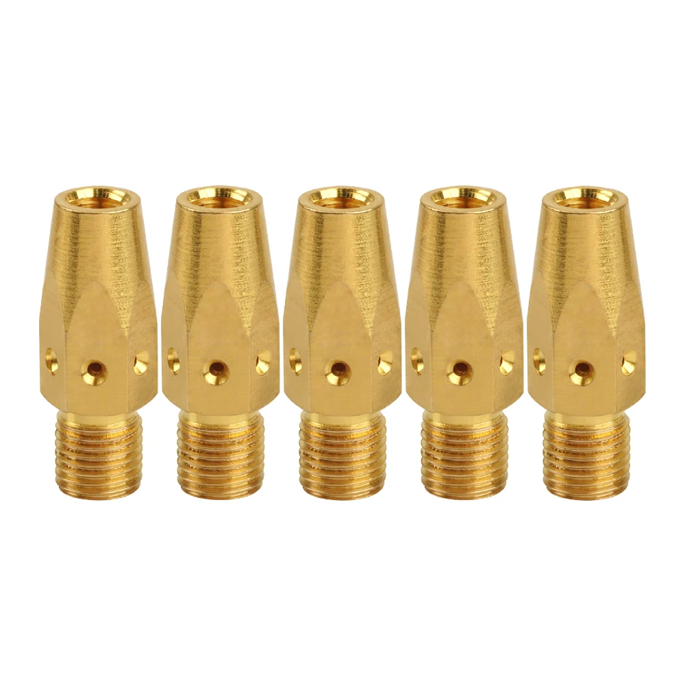 2/5pcs Welding Torch Contact Tip Holder Gas Nozzle MIG Welder for 250A Mig Welding Gun fits Miller M25 M-25 Gun Goose Neck Bend