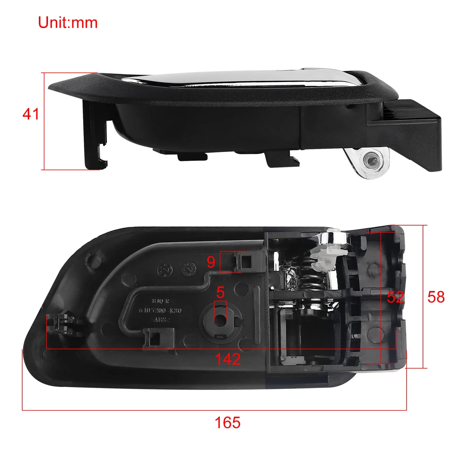 Inside Door Hand Armest Left Right Front for Great Wall Haval Hover H3 H5 2010 2011 2012 2013 GWM X200  6105100-K80 6105200-K80