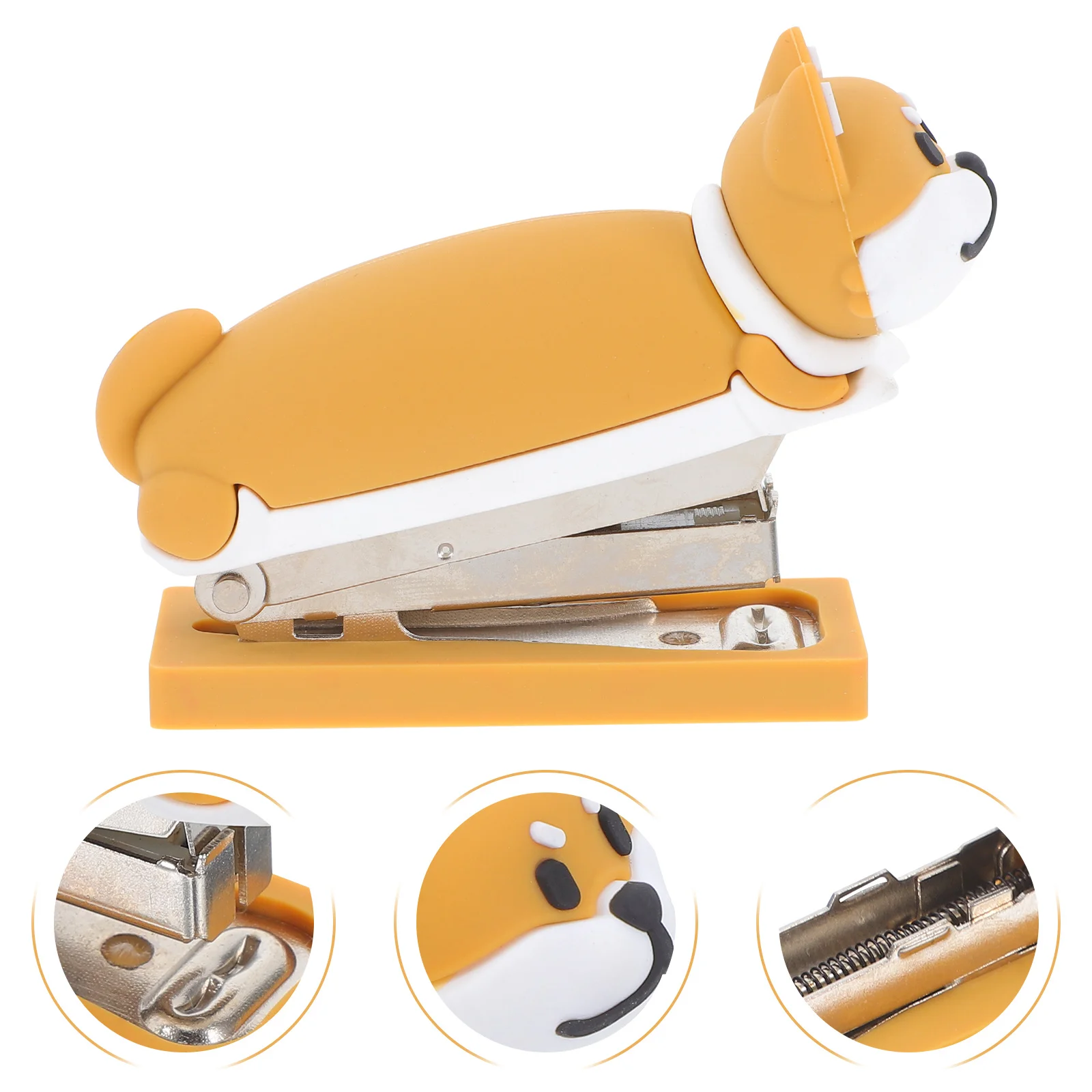 

Mini Cartoon Dog Stapler Cute Portable School Office Paper Stapler Small Handheld Stationery Staplers for Desk Cute