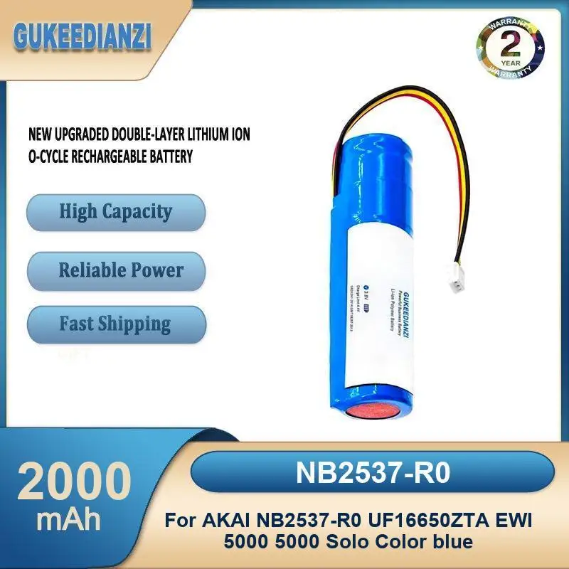 Battery For AKAI EWI 5000 SOLO FPO-72-003-S 1ABTUR18650ZY01 PROFESSIONAL Color blue NB2537-R0 UF16650ZTA