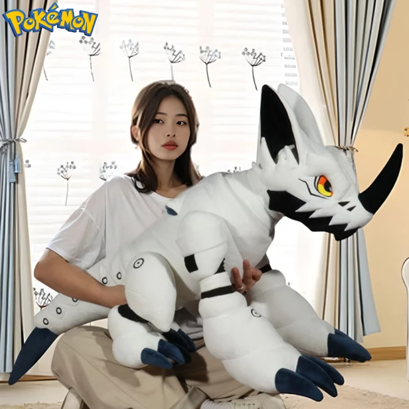 60CM Big Size Pokemon Hackmon Plushies Cartoon Anime Peluche Kawaii Ornament Comfortable Soft Doll Children's Toy Gifts