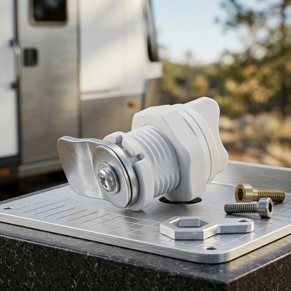 Keyless Lock for RV Camper Doors Including Cabin and Water Fill Applications Designed for Reliable Outdoor Use