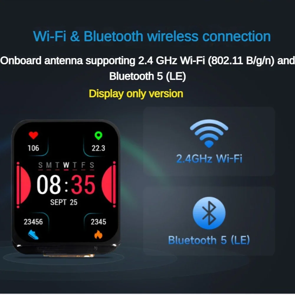 1.69 인치 240*280 터치 LCD 개발 보드 ESP32-S3 IPS 유형 c 온보드 WIFI/Bluetooth5 6 축 센서 512KB 듀얼 코어 프로세서
