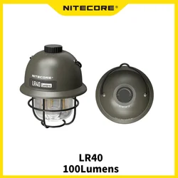 NITECORE LR40 100 Lumens Rechargeable Camping Lantern Stepless Brightness Adjustment Waterproof Flashlight Built in battery