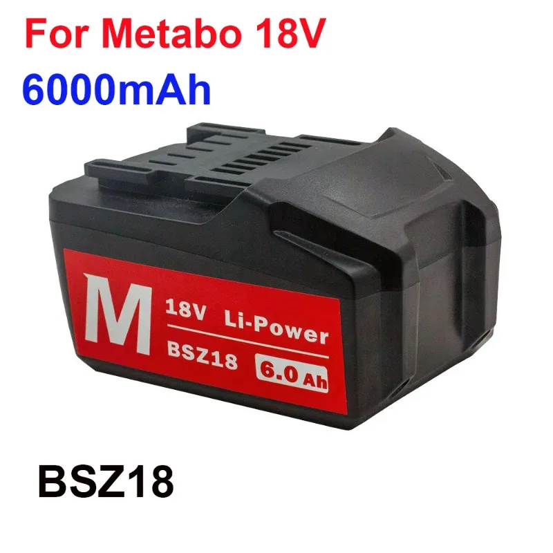 

Аккумулятор 18 В 6,0 Ач для аккумуляторных электроинструментов Metabo, дрели, гаечных ключей, молотков для Metabo, аккумулятор 18 В, 6000 мАч BSZ18 625591000