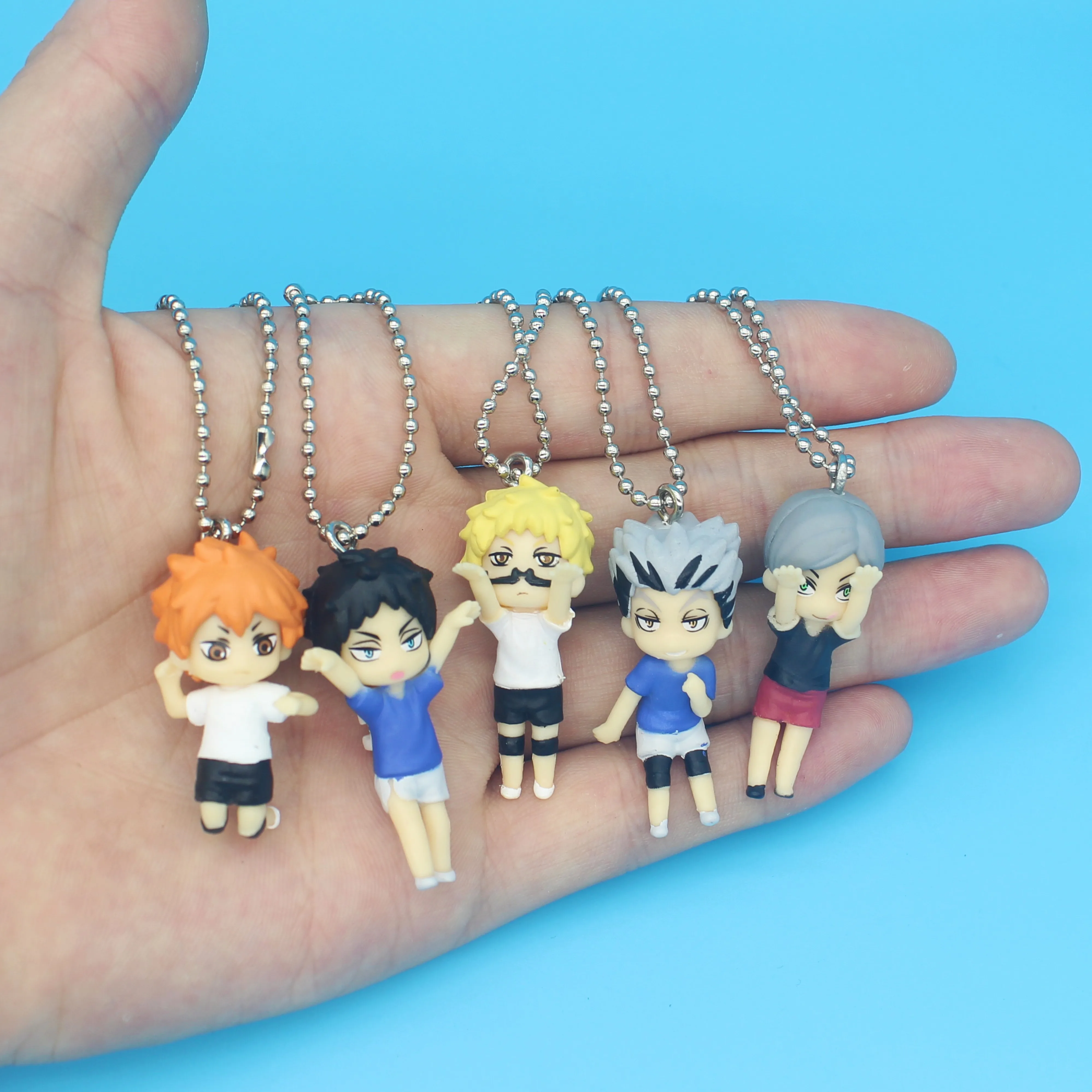 Japan Haikyuu Figures Keychain Super Cute Kawaii Oikawa Tooru Hinata Shoyo Tobio Kageyama Kei TsukishimaModels Anime Gift Toys