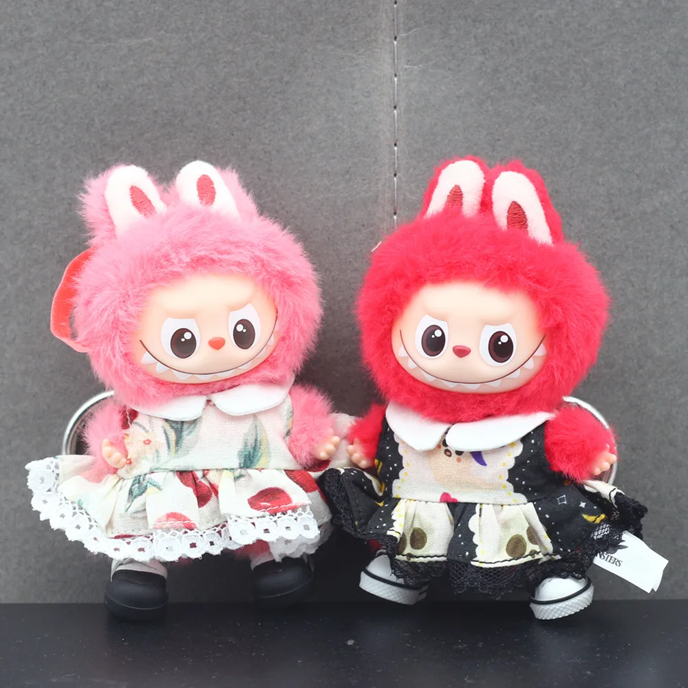 

Doll Clothes For 10cm Labubu Delicate Floral Lace Dress – For 4.0 Mini Version An Exquisite Small Gift