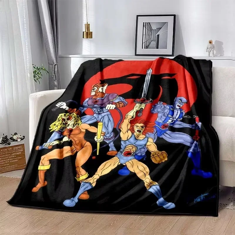 

Модное одеяло с принтом мультфильма Thundercats, мягкое, теплое, удобное для дома, путешествий, пикника или в качестве подарка на день рождения