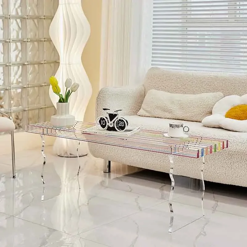 

Acrylic Rainbow Stool, Creative Bench, Shoe Changing Stool, Luxury Leisure Seats, Colored Chair, Nordic Furniture, Customized