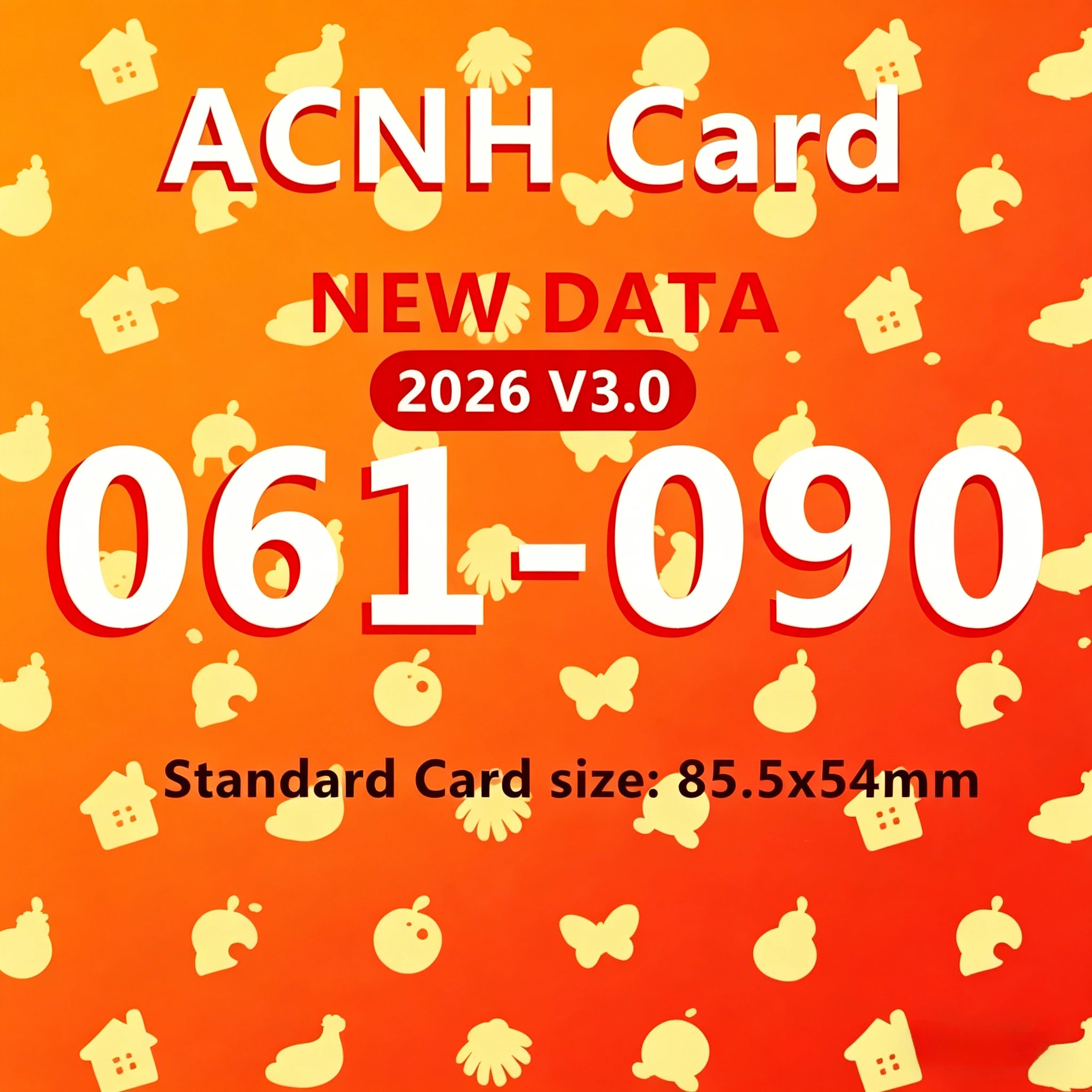 Карта ACNH NFC, надежные умные игровые карты 061-090, уникальный стильный дизайн, простое управление, для всех игроков, портативные, практичные, 85,5x54 мм.