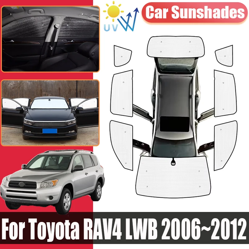 

Sunshade For Toyota RAV4 LWB 2006 2007~2012 Car Full Coverage Sun Shade Car Sunshades Anti-UV Privacy Blocks Visors Accessories