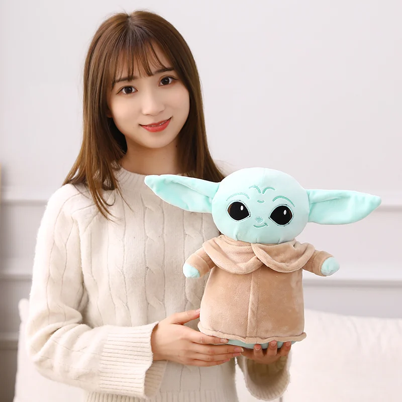 Genuine Disney Star Wars Anime Yoda Grogu Mandalorian Figure Cute Yoda Dolls Model Stuffed Cartoon Yoda Pillow Kid Toy Gift Deco