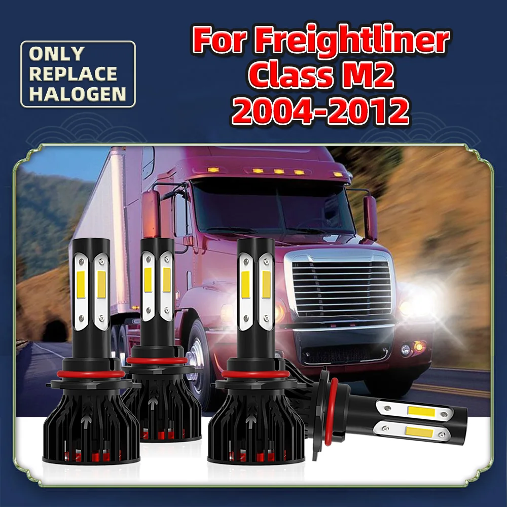 LED Headlights 90W 12000LM Super Bright 360 Bulb For Freightliner Business Class M2 2004 2005 2006 2007 2008 2009 2010 2011 2012