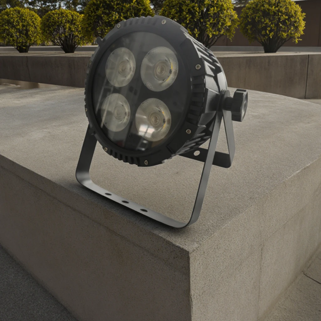 Outdoor Waterproof 4LEDs *50W 200W Cold Warm White COB Par Spotlight IP65 Rated DMX512 Control Aluminum Alloy