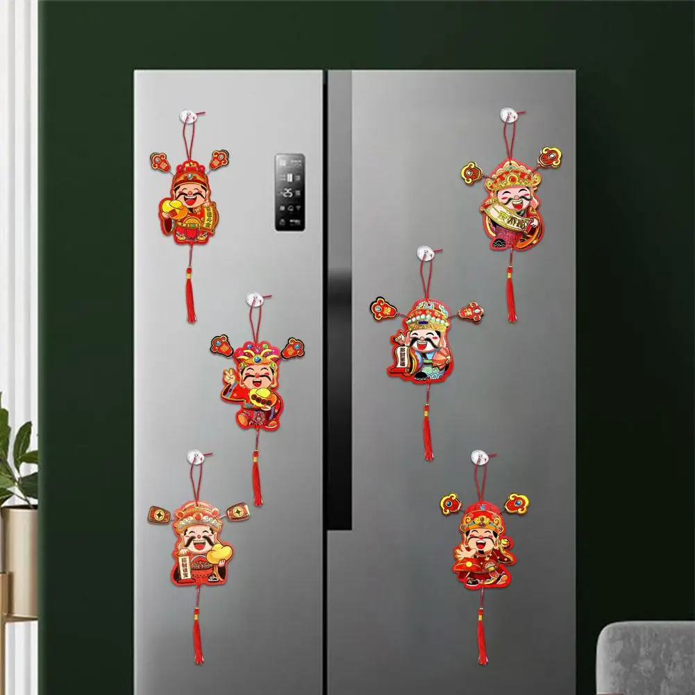 Random 1/2/3 Pcs Shaking Head Ears Wiggly Fortune God Fridge Magnets Stickers  Home New Year Decorative Stickers