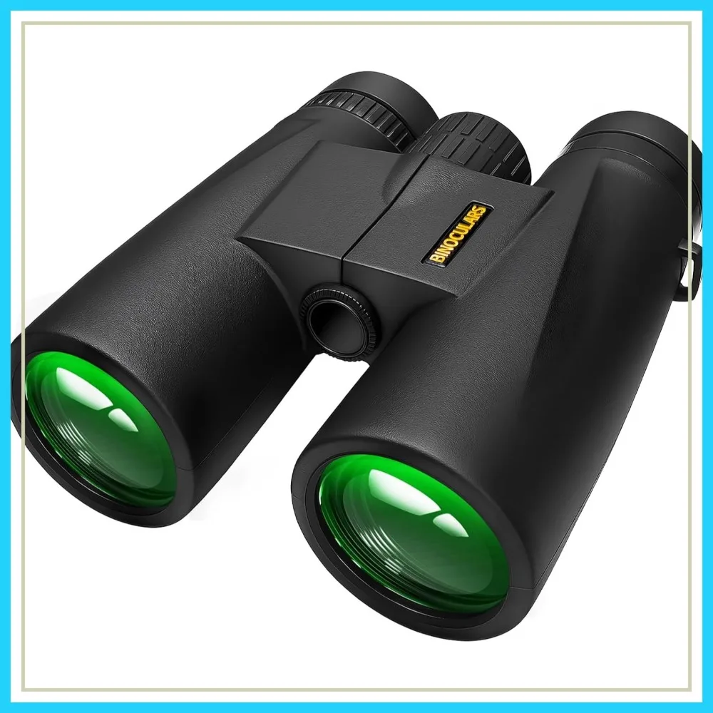 

10x42 HD Binoculars for Adults, BAK4 Prism Waterproof Lightweight, Low Light Vision for Bird Watching Hunting Hiking Travel