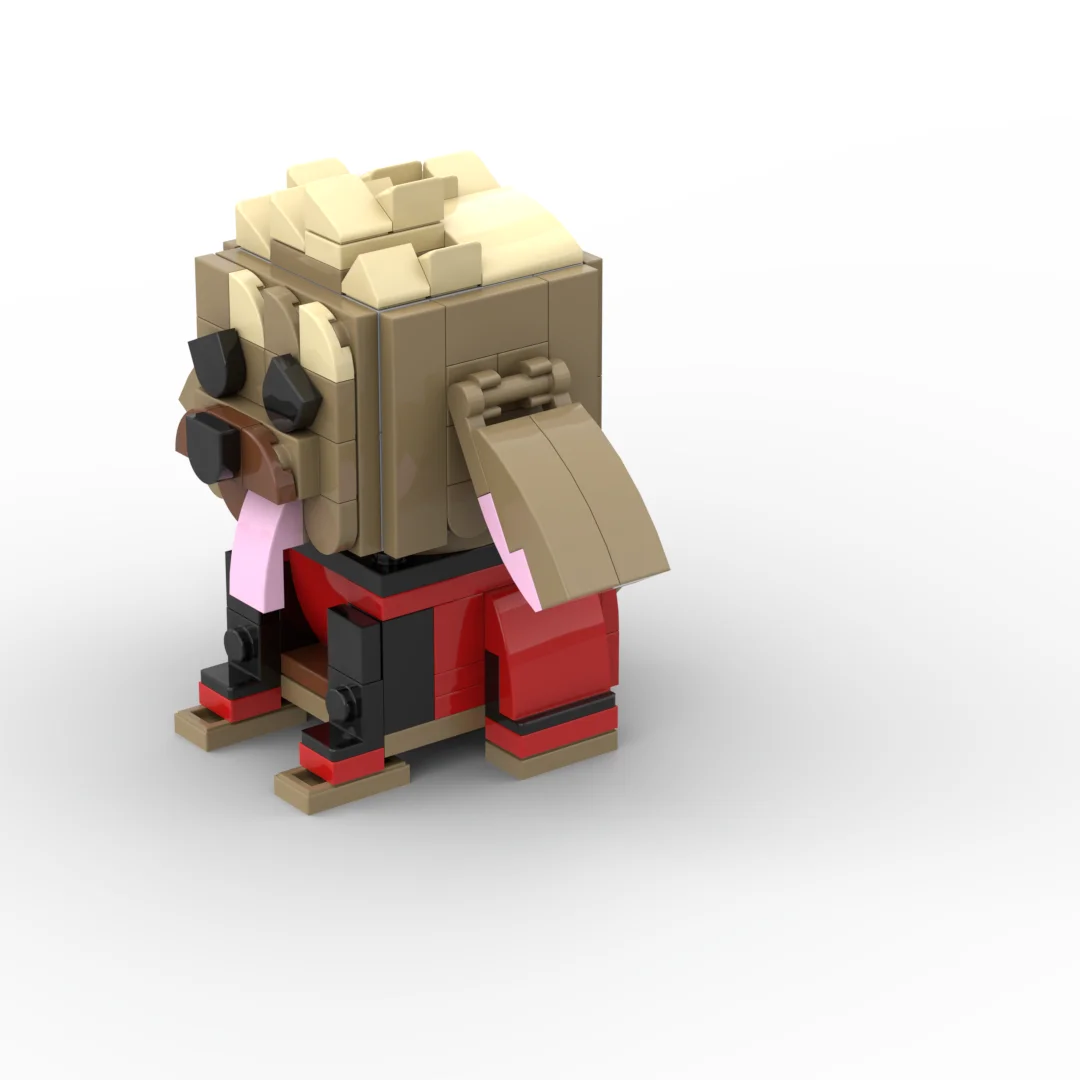 슈퍼 히어로 Brickheadz Dogpool MOC 빌딩 블록 DIY 피규어 어린이를위한 장난감 크리 에이 티브 선물