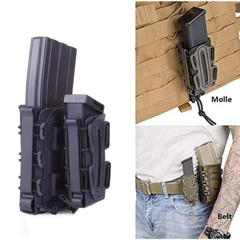 1pc Tactical Molle Magazine Pouch AR15 M4 AK47 7.62 5.56 Scorpion Fast Mag Holster Case Holder Gun Hunting Airsoft Accessories