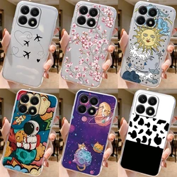 For Honor X8a 4G Case Silicone Soft Clear Coque Phone Cases Cover X8b X8c X6b 6.7'' 5G X8 X6a Shell Bumper Protection Astronaut