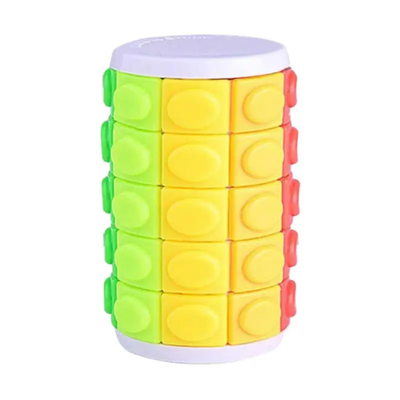 

Cylindrical 3D Magic Cube Puzzle Game Educational Brain Teaser Magic Pillar Tower Decompression Logic Toy For Kids Adults