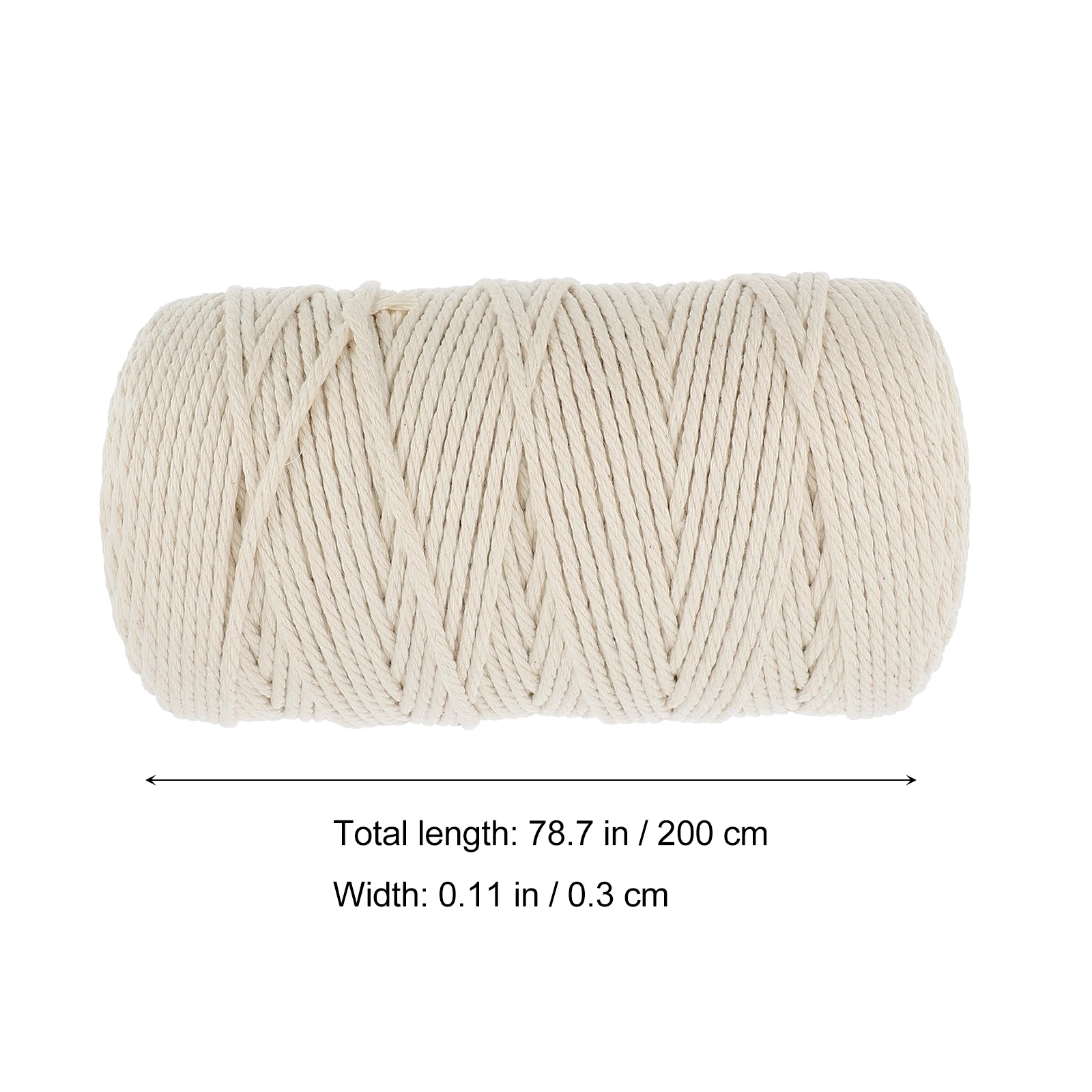 

Cotton Rope Braided Cord Eco friendly DIY Crafts Thread Tapestry Woven Cotton Ideal for Lace Cup Pad Drawstrings Uniform Color