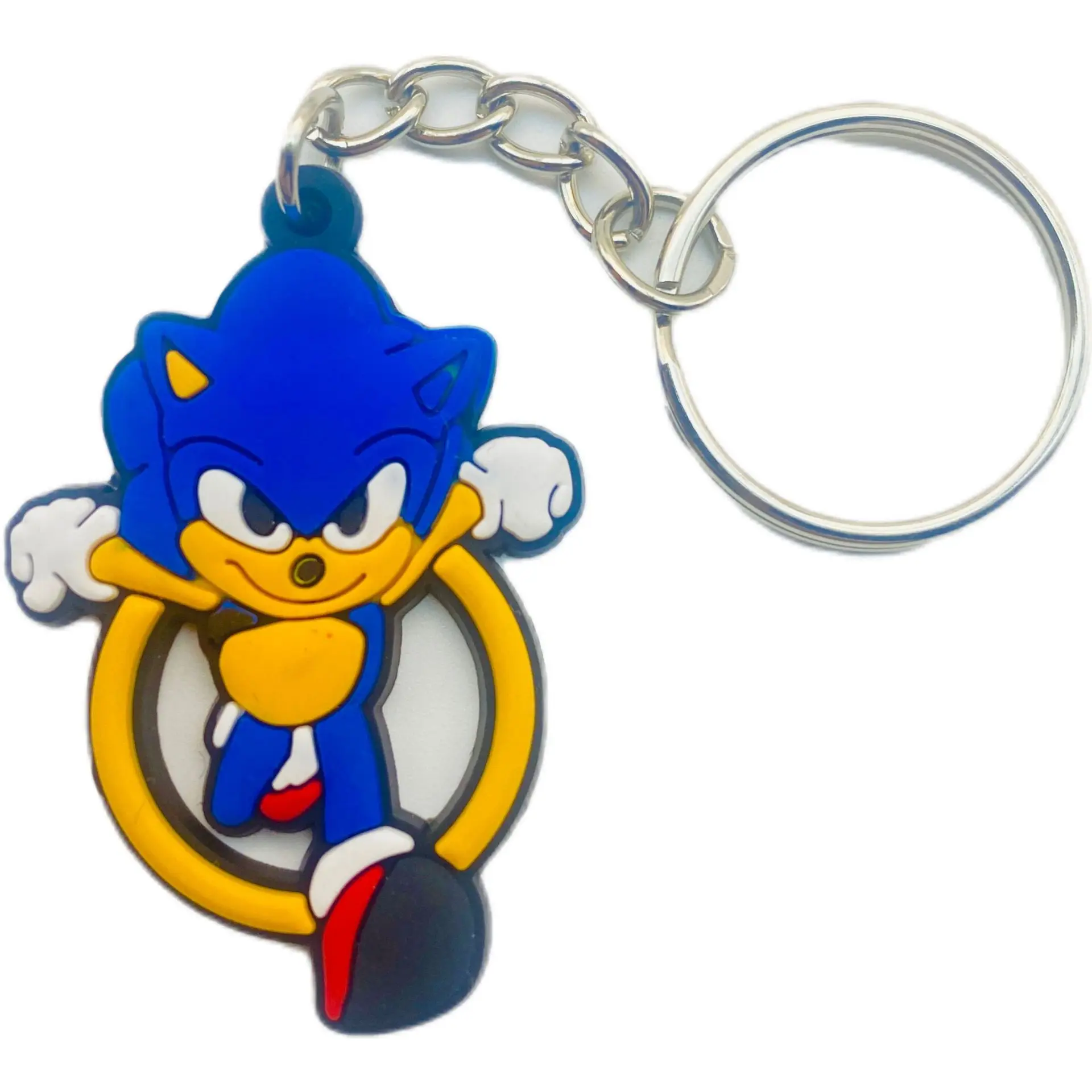 Anime Game periferiche Sonic portachiavi zainetto ornamento vinile figura collezione modello giocattoli portachiavi 4cm