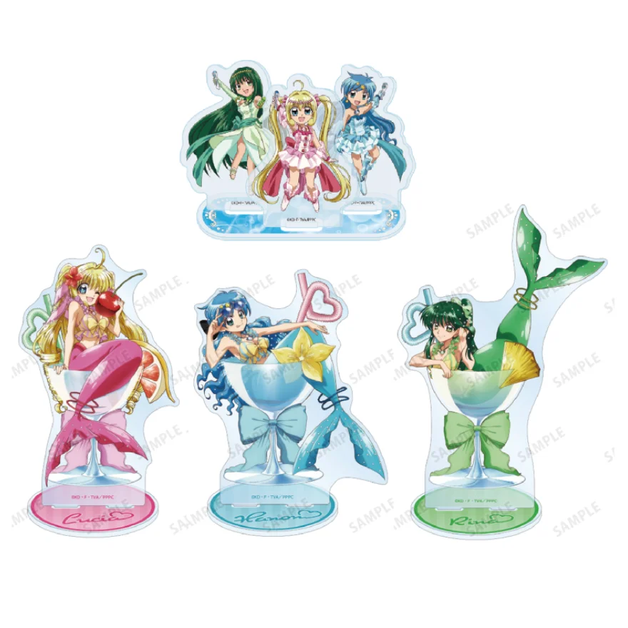 Spiel Mermaid Melody Pichi Pichi Pitch Acryl Stand Puppe Anime Ruchia Luchia Nanami Abbildung Modell Platte Cosplay Spielzeug für Geschenk