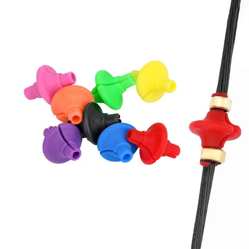 Archery Kissing Buttons Bowstring Lip Beads with 2pcs Copper Buckle Clip Recurve Compound Bow Hunting Shooting Accessories