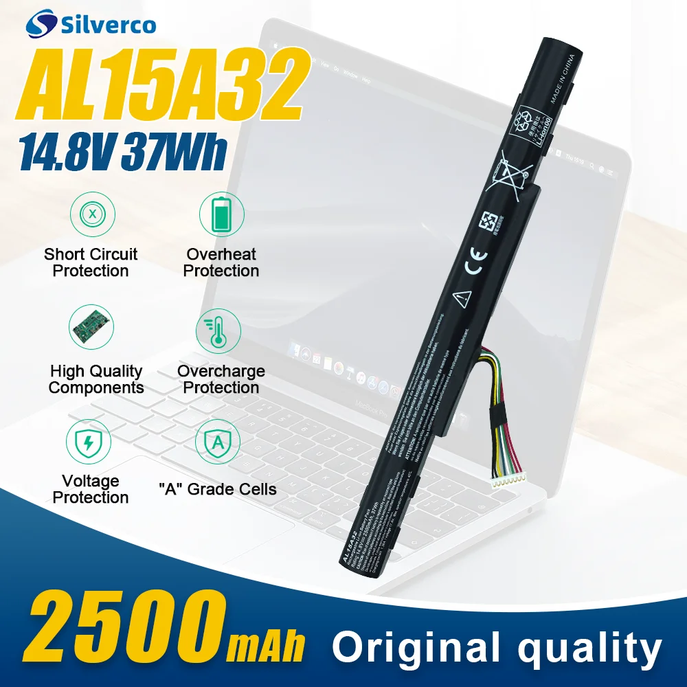 Nueva batería de ordenador portátil AL15A32 para Acer Aspire E5-422G 472 E5-473 E5-473G E5-522 522G E5-532 E5-553G E5-532T E5-573G V3-574G