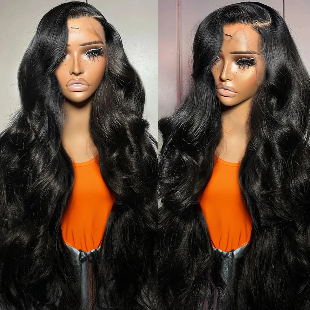 

13x4 Lace Front Body Wave Human Hair Wig 30 Inch Pre Plucked Hd Transparent Frontal Wigs On Sale Clearance