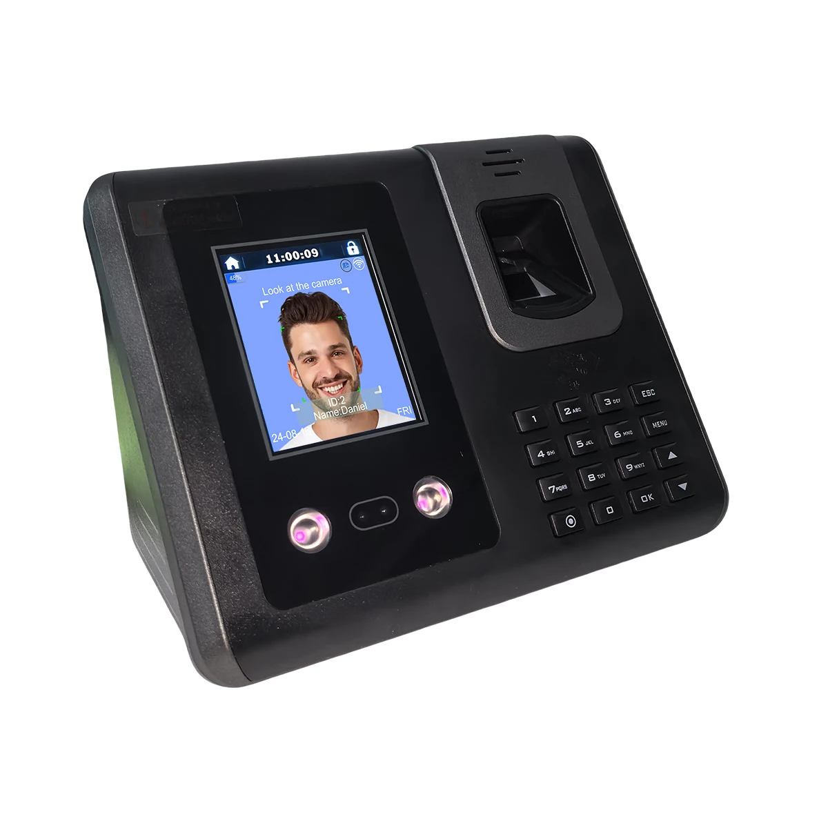 

WiFi Cloud 2000mAh Battery Face Time Attendance Machine System Fingerprint Employee Electronic Time Clock Management System