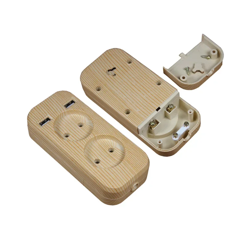 Presa di estensione USB caricatore doppia porta USB 5V 2A Usb wood tree color presa usb di alta qualità FZ-01 enchufe pared