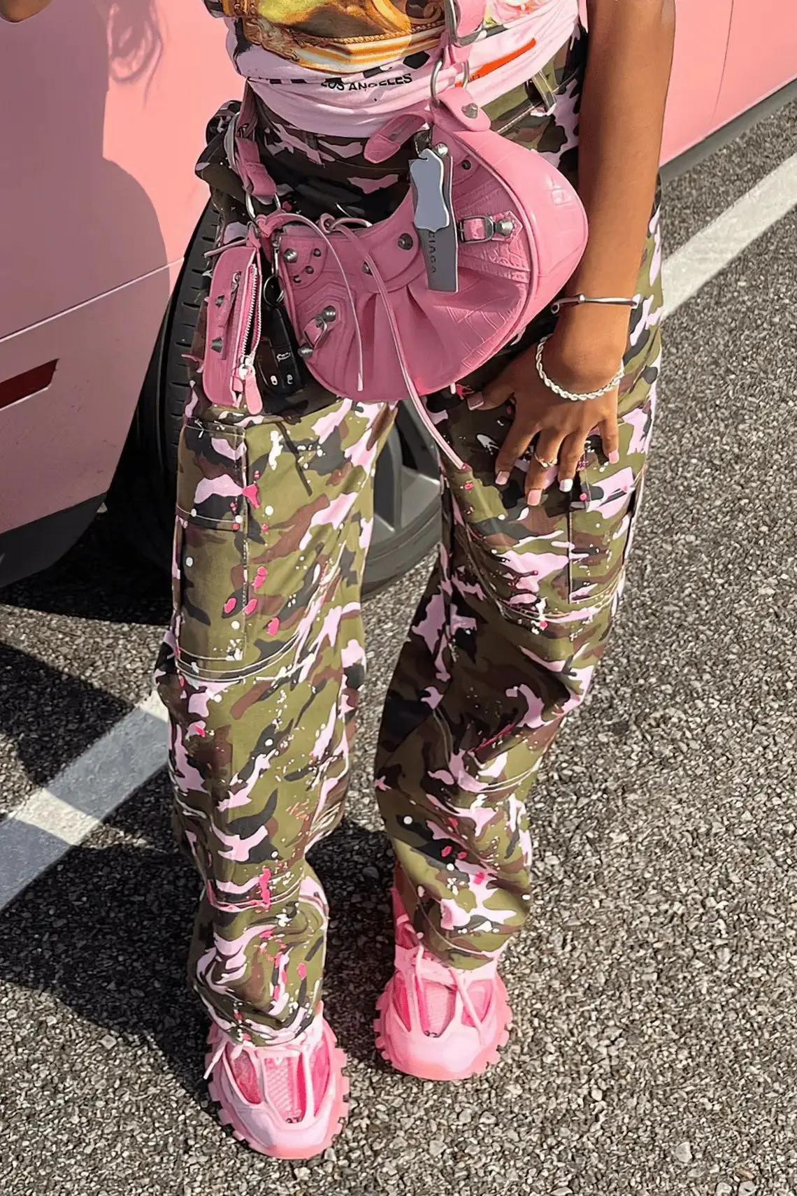 Women Camouflage Pants High Waist Trousers Straight Pant Casual Pockets Office Lady Loose 2025 Summer Capris Y2k Streetwear
