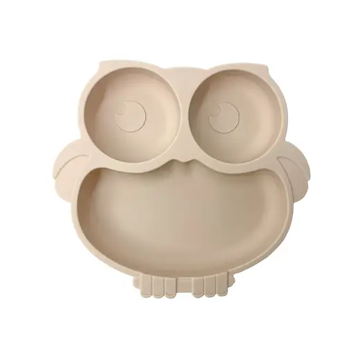 Baby Safe Silicone Dining Plate Suction Cartoon Children Dishes Feeding Toddler Training Tableware Retro Kids Smile Face Bowl - Image 15