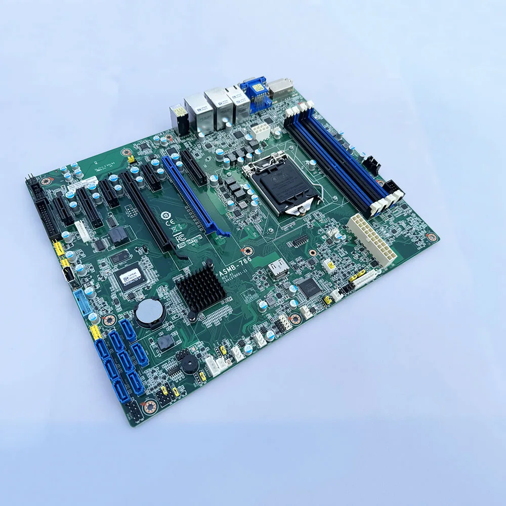 For Advantech Industrial Control Computer Motherboard ASMB-786G4 4 Gigabit Ethernet Port ASMB-786 REV.A1