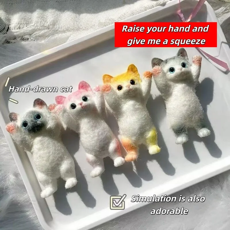13CM mignon Taba Squishy chat moelleux collant réaliste chat anti-Stress jouet Simulation chats poupée presser cadeau pour enfants adultes