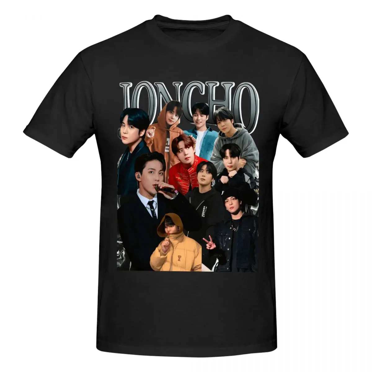 Jongho 90s Ateez Kpop Band Vintage T Shirts Graphic Y2K Unique Crewneck T Shirt For Men Women Clothing