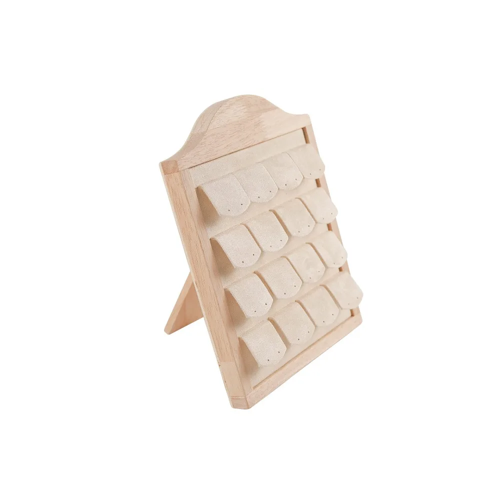 

Vertical Wooden Jewelry Tray Large Capacity Earrings Jewelry Display Tray Standing Storage Box Jewelry Display Holder