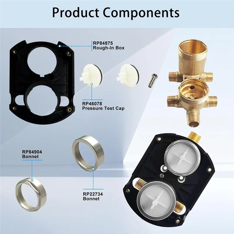 B84B-R22000 Shower Diverter Valve Kit Universal Rough-In For Delta Faucet Systems Delta Diverter Valve