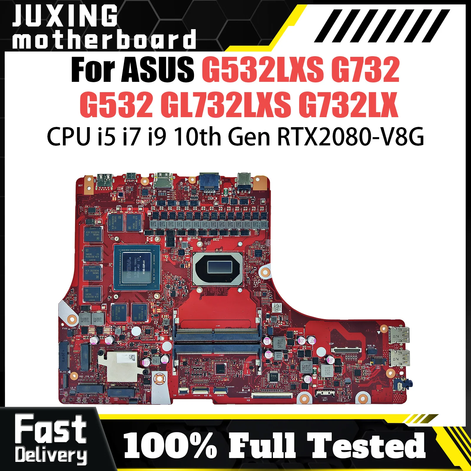 Mainboard For ASUS ROG Strix SCAR 17 G732 G532 G532LXS GL732LXS G732LX Laptop Motherboard i5 i7 i9 10th Gen RTX2080-V8G