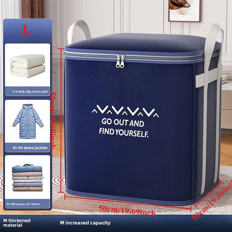 منظم حقيبة تخزين الملابس بمقبض كبير جدًا مع مقبض معزز لعبة وسائد ملاءات السرير