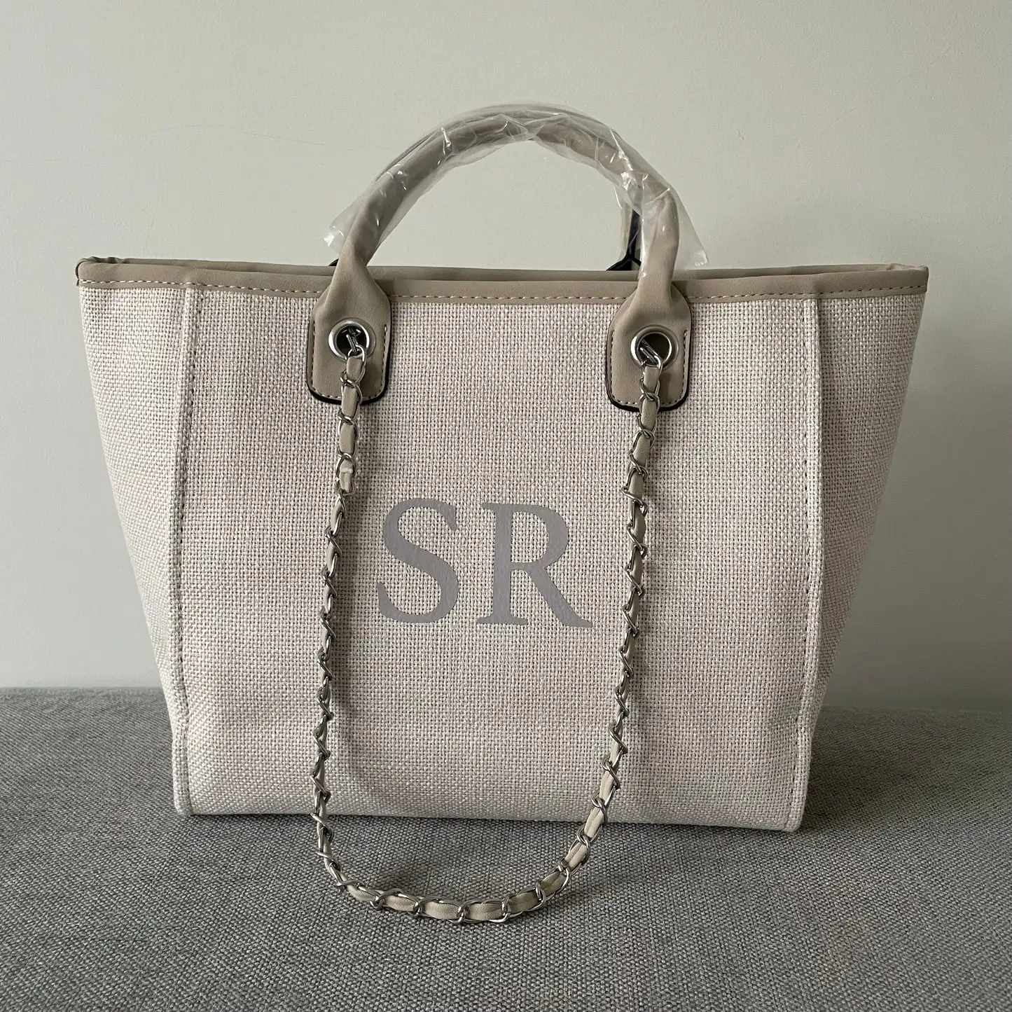 Personalized Canvas Chain Bag  - огляд і ціна Tote Bag Beach