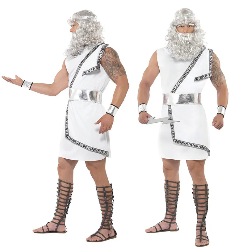 

Anime Greek Mythology Character Sleeveless Cosplay White Clothes Halloween Performance Costume Ancient Egyptian Kingdom Outfits