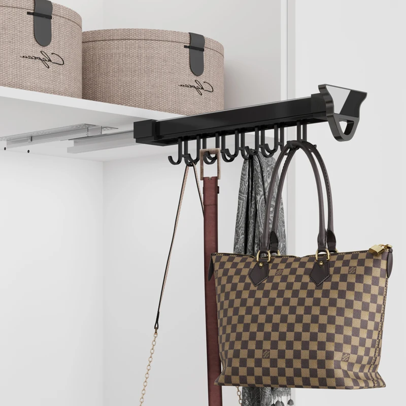 

Kitchen cabinet push-pull pot hanger pot locker extended storage push-pull shelf pot hook